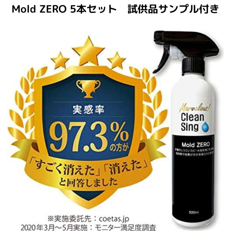 強力カビ取り剤 Mold ZERO モールドゼロ 500mL 5本セット 榮建設 風呂  
