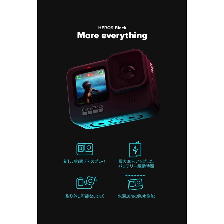 ングを∏ 5年延長保証付 サイドドア(充電口付) + ステッカー GoPro公式ストア - 通販 - PayPayモール GoPro HERO9 Black + 認定SDカード + されます