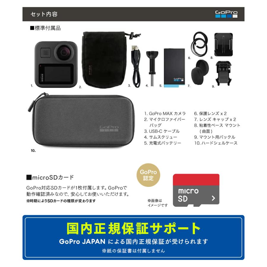 動作確認済み】ゴープロGoPro MAX CHDHZ-202-FX