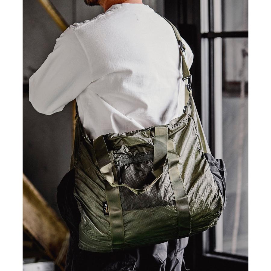 side gather bag／コーデュラ チャコールグレー GORDON MILLER（ゴードンミラー） パッカブル2WAYトート コーデュラ