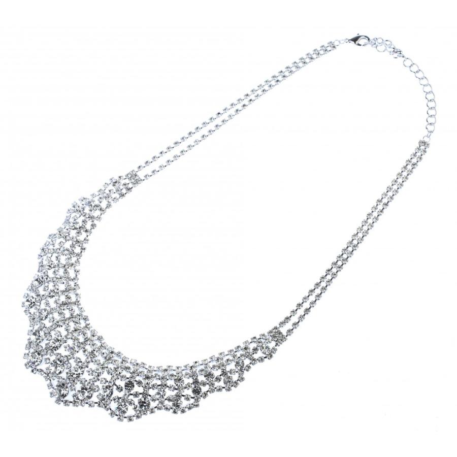 ネックレス necklace レディース ネックレス チェーン ネックレス スワロフスキー ネックレス 結婚式 シルバーの画像