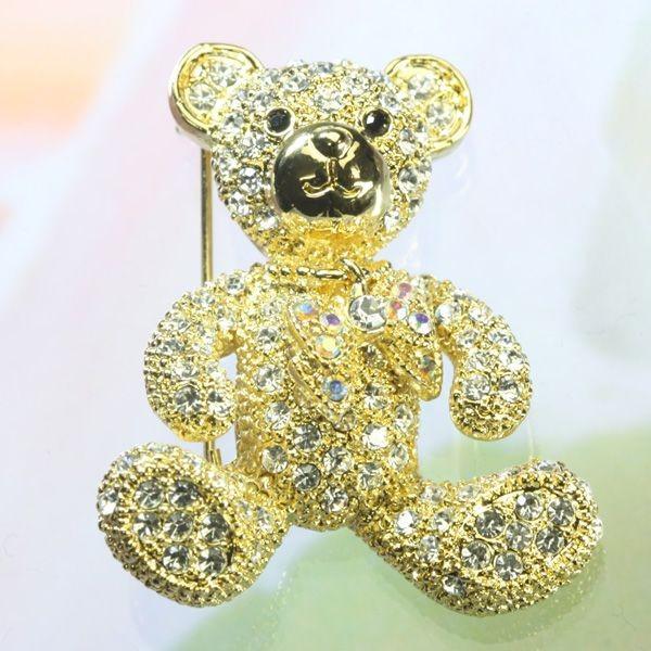 SWAROVSKI ブローチ レディース スワロフスキー くまさん くま SWAROVSKI ブローチ レディース スワロフスキー くまさん くま