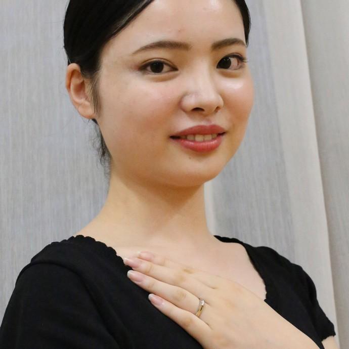 天然ダイヤモンドリング 指輪 0.135カラット プラチナ900 PT900 カッティングリング 簡易鑑定書付きの画像