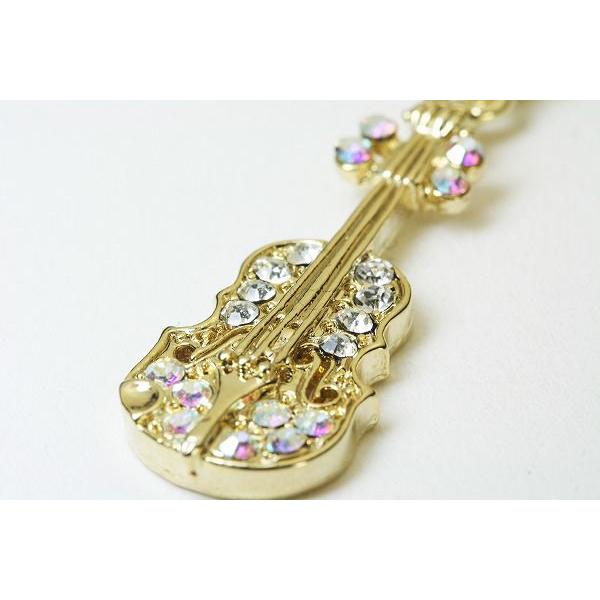 ネックレス バイオリン チェロ 音楽系アクセサリー スワロフスキー 