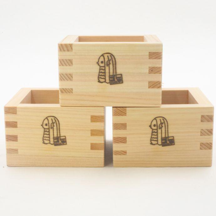 升 枡 ます 勢揃え 8勺 3個 アマビエ アマビエ様 木曽ヒノキ 伝染病引き下がる くなどの神 塞ノ神大宮 食器、グラス、カトラリー-升-コップ、グラス、酒器