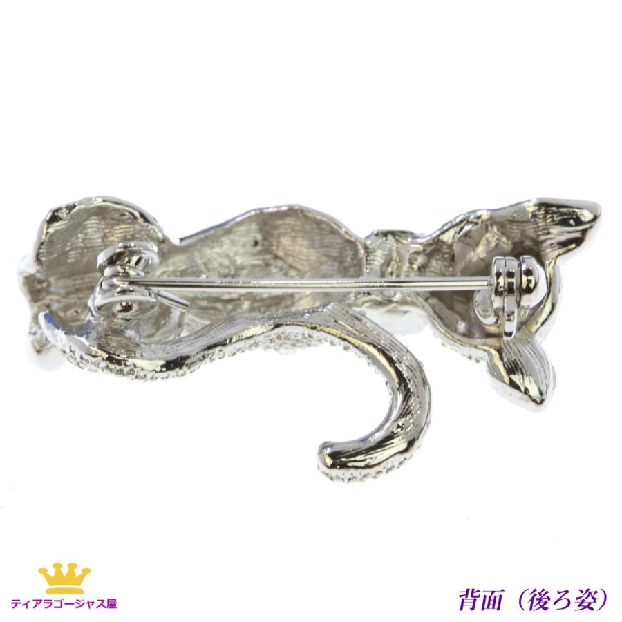 SWAROVSKI（スワロフスキー） ブローチ レディース 猫 ねこ ネコ