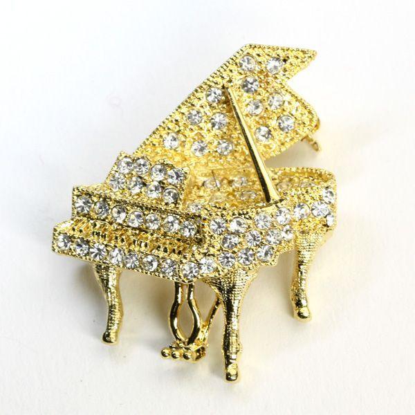 SWAROVSKI ブローチ グランドピアノ 音楽 アクセサリー ピアノ SWAROVSKI ブローチ グランドピアノ 音楽 アクセサリー ピアノ