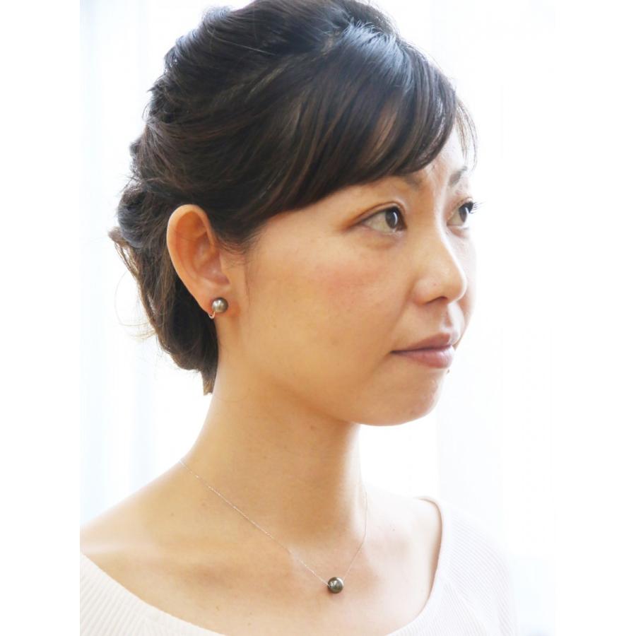 ネックレス 南洋パール K18 南洋黒蝶真珠 一粒スルーネックレス ネックレス 南洋パール K18 南洋黒蝶真珠 一粒スルーネックレス