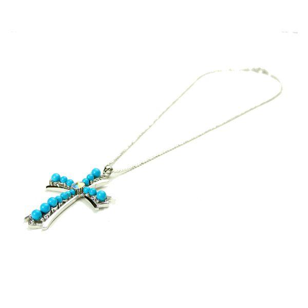 SWAROVSKI（スワロフスキー） ターコイズブルーが爽やかなクロス 