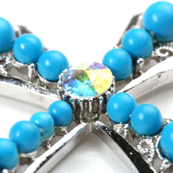 SWAROVSKI（スワロフスキー） ターコイズブルーが爽やかなクロス 