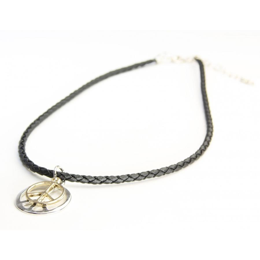 ネックレス チョーカー メンズ メンズネックレス ピースマーク シルバー ゴールド ブラック Pcn9 10blk ステージアクセサリーゴージャス屋 通販 Yahoo ショッピング