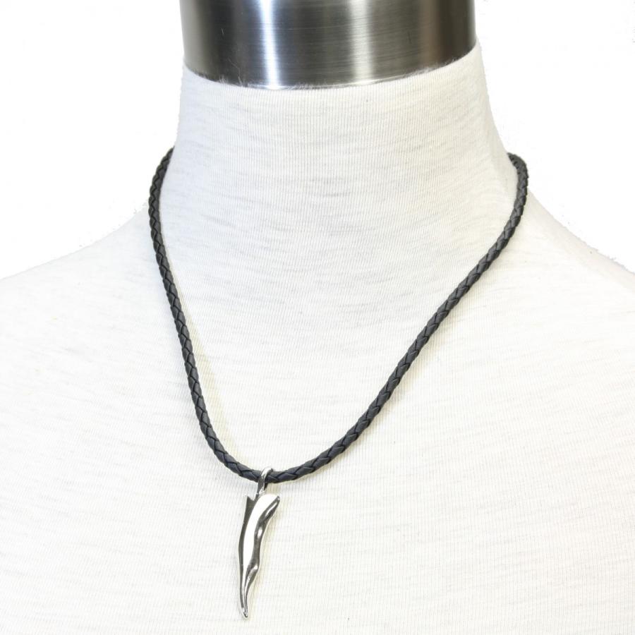 ネックレス メンズ チョーカー メンズネックレス 牙 シンプル シルバー きば 銀 母の日 Pcn9 9blk ステージアクセサリーゴージャス屋 通販 Yahoo ショッピング