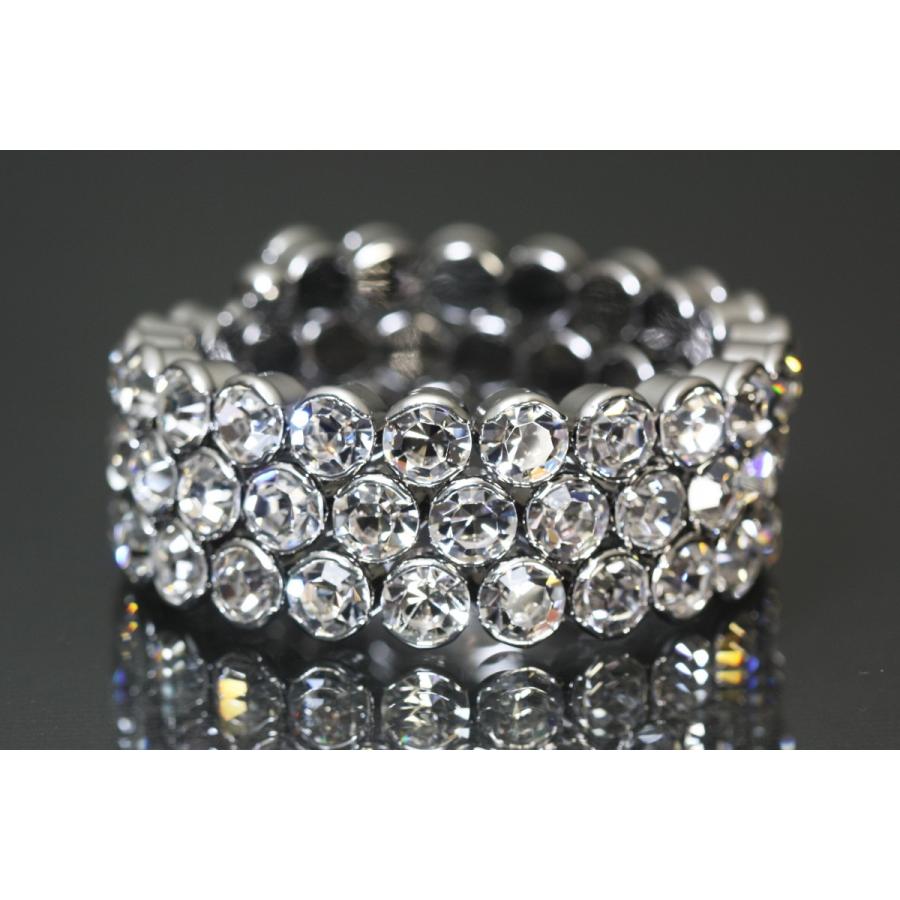 イオッセリアーニ ブレスレット ラインストーン×スワロフスキー シルバー定価3万 VIP価格【SWAROVSKI】スワロフスキー Matrix Tennis (SWAROVSKI