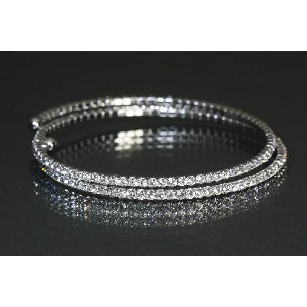 SWAROVSKI ブレスレット テニス型 バングル ダブル レディース 2
