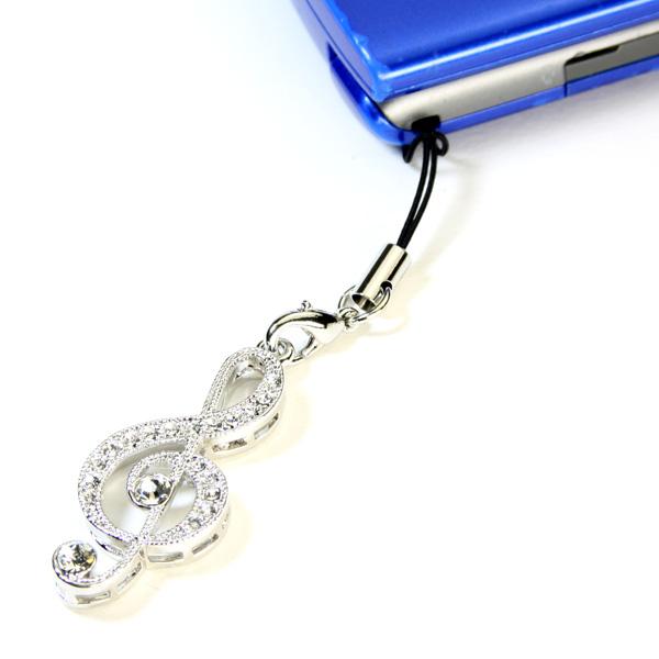 SWAROVSKI（スワロフスキー） ストラップ ト音記号 音楽 アクセサリー