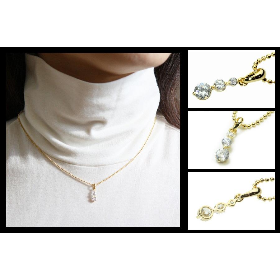 SWAROVSKI スワロフスキー 3連ストーン ネックレス SWAROVSKI（スワロフスキー） ネックレス トリロジー 3ストーン CZ
