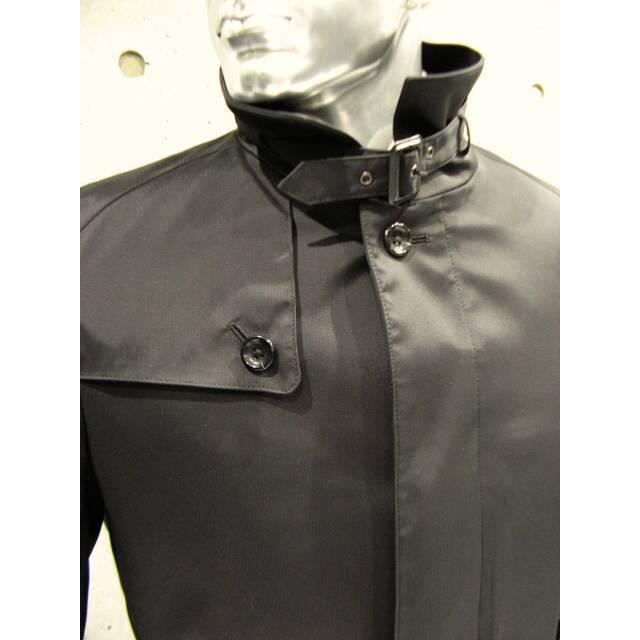 メンズコート ショートコート 秋冬春 ブラック ストライプ柄 ビジネスコート 通勤 |  | 04