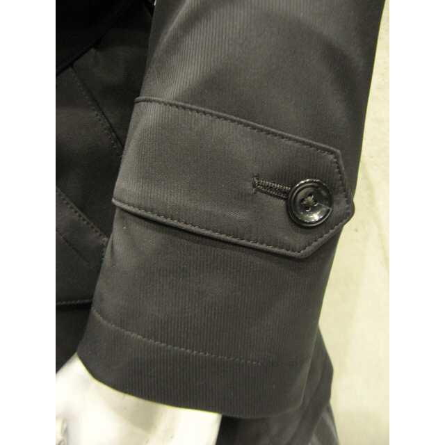 メンズコート ショートコート 秋冬春 ブラック ストライプ柄 ビジネスコート 通勤 |  | 05