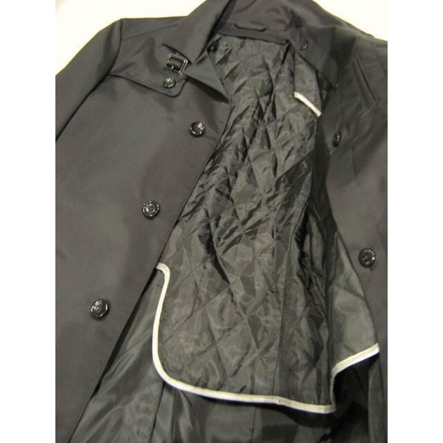 メンズコート ショートコート 秋冬春 ブラック ストライプ柄 ビジネスコート 通勤 |  | 06