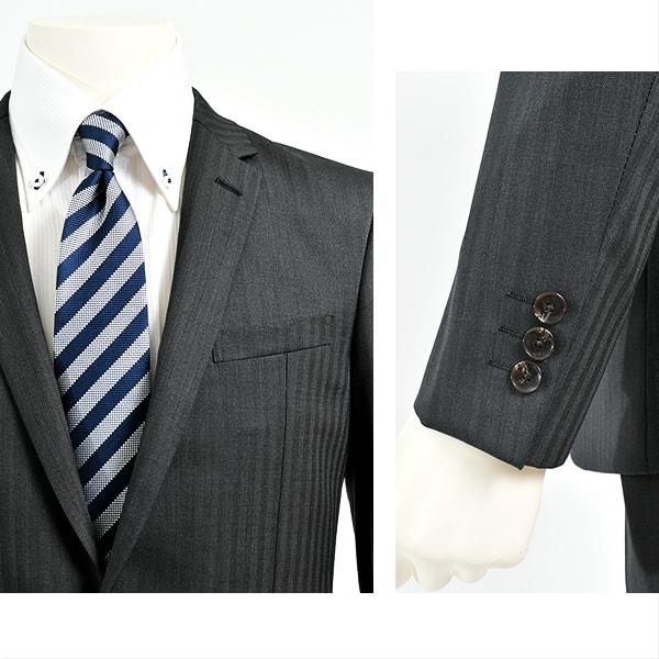 新品未使用 アランドロン ALAINDELON セットアップスーツ 濃灰 AB5 新品 アランドロン ALAIN DELON セットアップ スーツ 濃灰 AB5