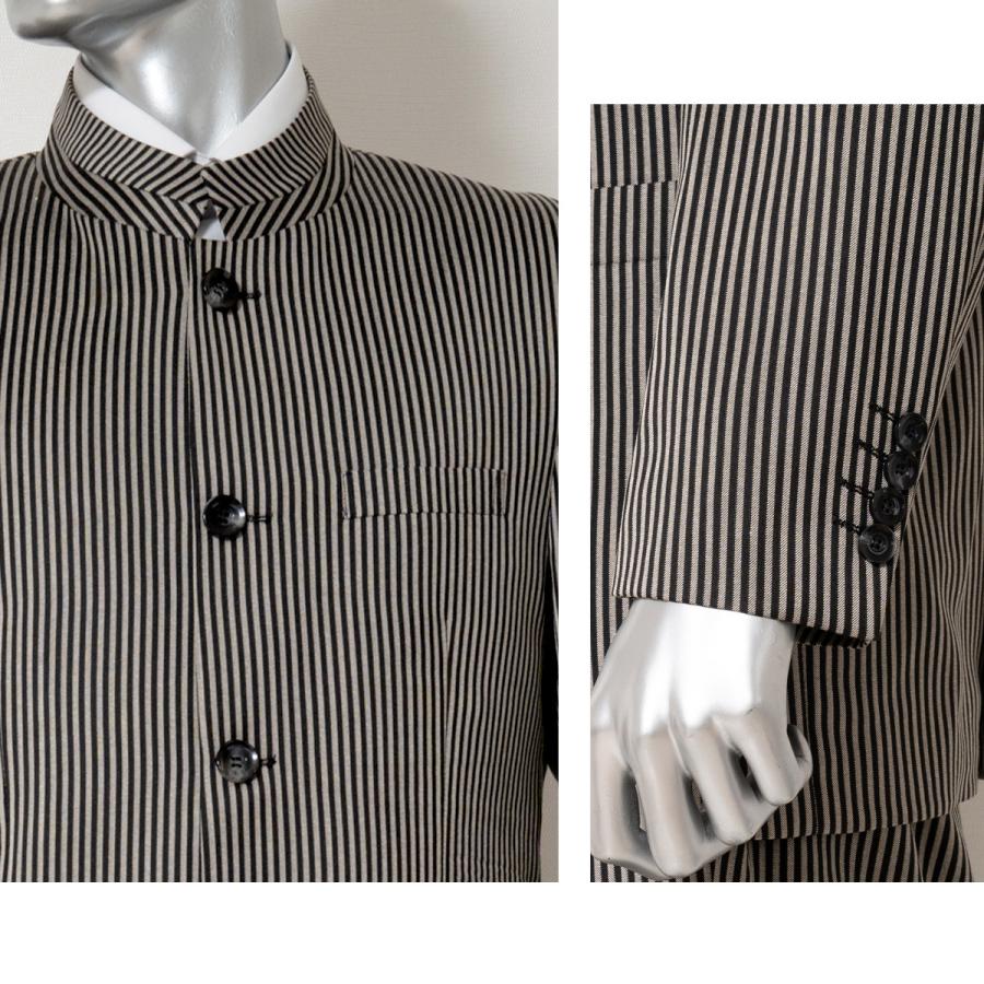 マオカラースーツ メンズ ゆったり 秋冬春 グレー系 大きい AB5 AB6