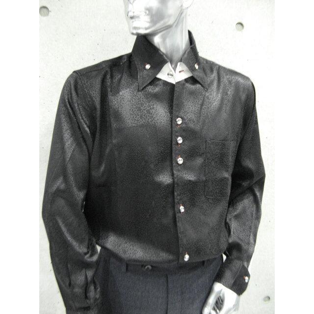 Drophead メンズシャツ ワンピースカラードレスシャツ ブラック レオパード柄 ヒョウ柄 サイズｌ 31 1leob メンズスーツ専門店ダーツチープ 通販 Yahoo ショッピング