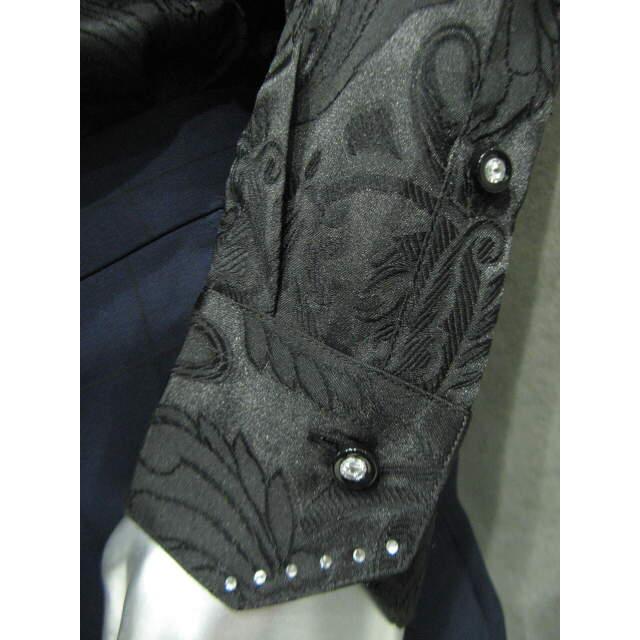 Drophead メンズシャツ ドゥエボットーニ ドレスシャツ ブラック ペイズリー柄 メンズシャツ サイズＭ L |  | 02