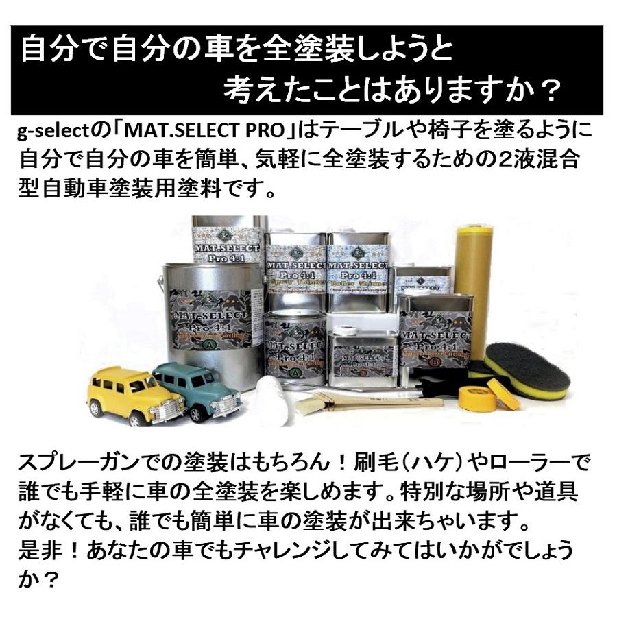 MAT.SELECT PRO（4：1タイプ）ローラー用シンナー付 2.6Kgセット 各色（塗料1.6Kg+硬化剤400g+シンナー600g）/２液ウレタン艶消し塗料｜gorilla-select｜02