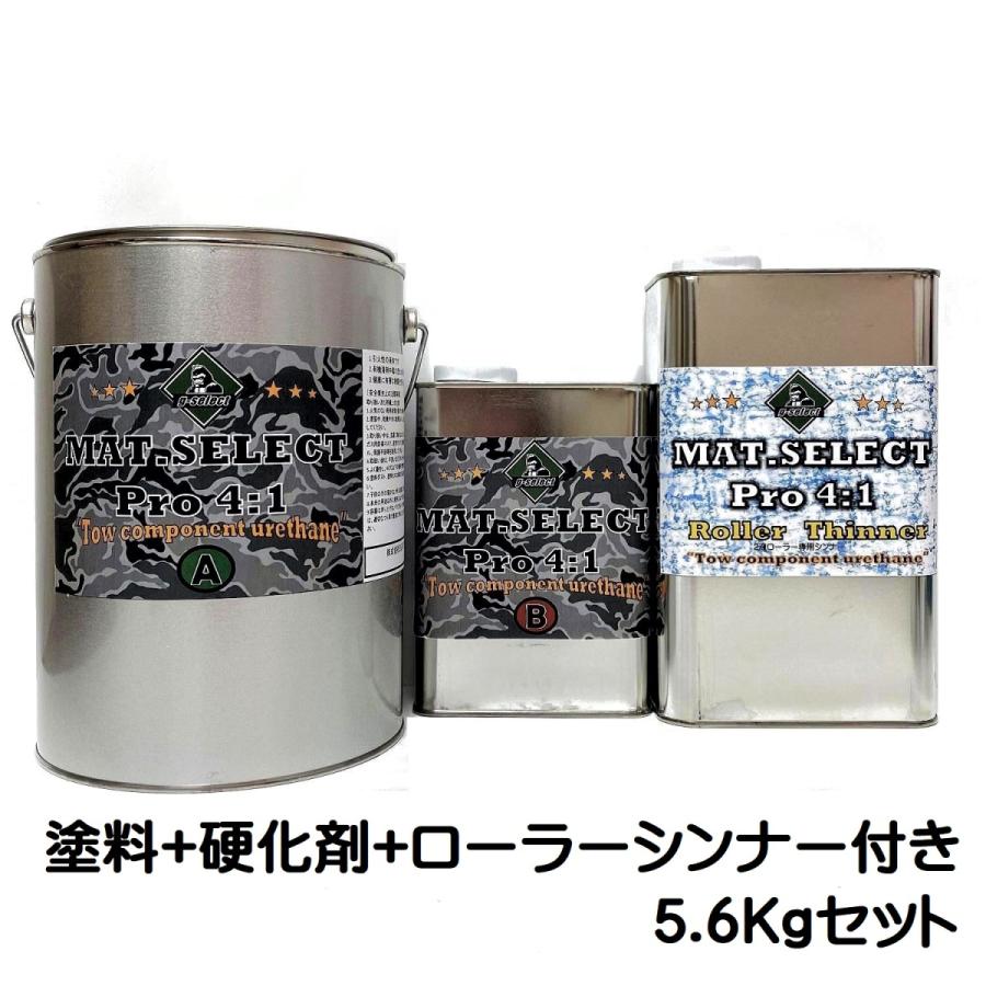 MAT.SELECT PRO（4：1タイプ）ローラー用シンナー付 5.6Kgセット 各色
