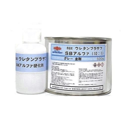 ニッペ nax ウレタンプラサフ ＳＢアルファ （10：1） グレー主剤 硬化剤付 ５５０ｇセット サフェーサー 日本ペイント