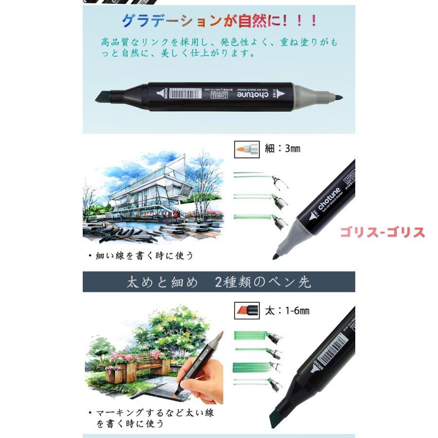 マーカーペン イラストマーカー 80色 初心者 筆ペン セット 基本色 濃淡 アートマーカー 太めと細め 硬筆 塗り絵 イラスト コミック ポスター カード 送料無料