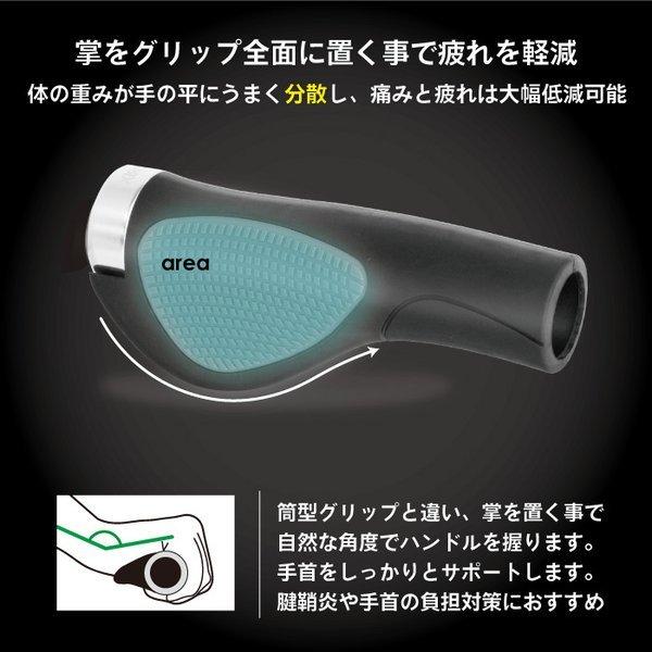 【あすつく 送料無料】GORIX ゴリックス 自転車グリップ (GX-D2) エルゴデザイン・手首の疲れ軽減・ロックオン・ハンドルグリップ・クロスバイク他 |  | 03