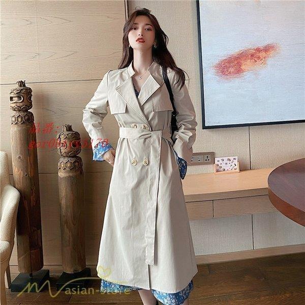 最旬ダウン スーツネック トレンチコート 女性用 お出かけ チェスターコート 通勤通学 体型カバー アウター ロング丈 ウエストベルト付き スプリングコート レディース コート アウター Affaires Sociales Gouv Cg