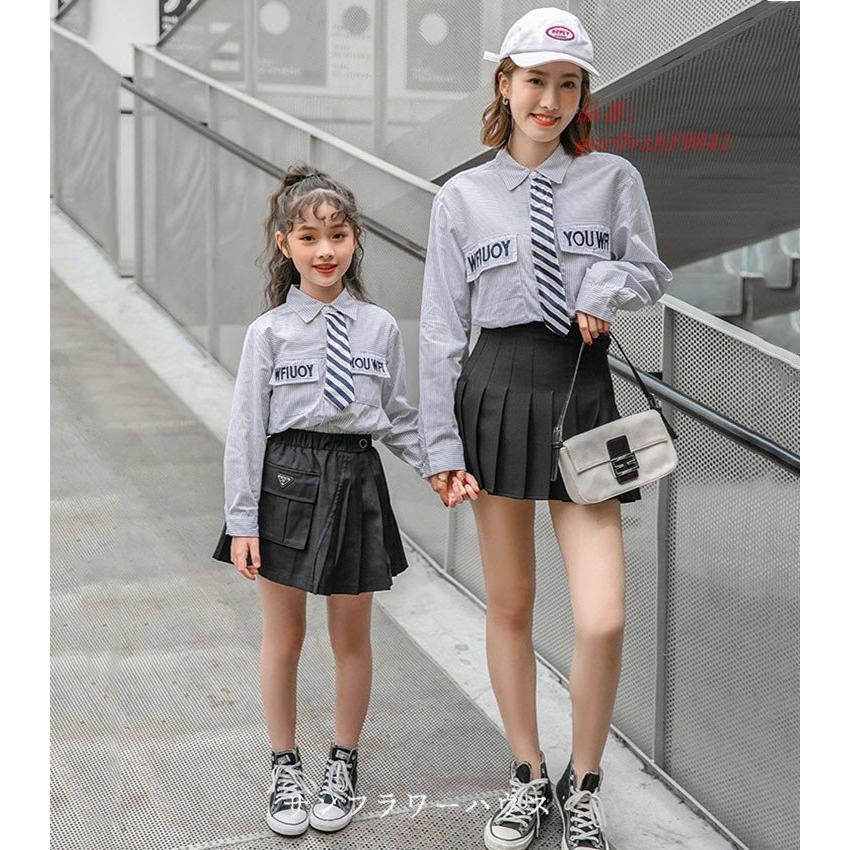 親子ペアルック カップル 秋服 トップス お揃い 縞 親子コーデ父の日 ネクタイ 女の子 キッズ 長袖 ベビー服 赤ちゃん記念日 ママと娘 レディース 子供服 母の日 Gor0vxhf9841 Goroku 五六服飾店 通販 Yahoo ショッピング