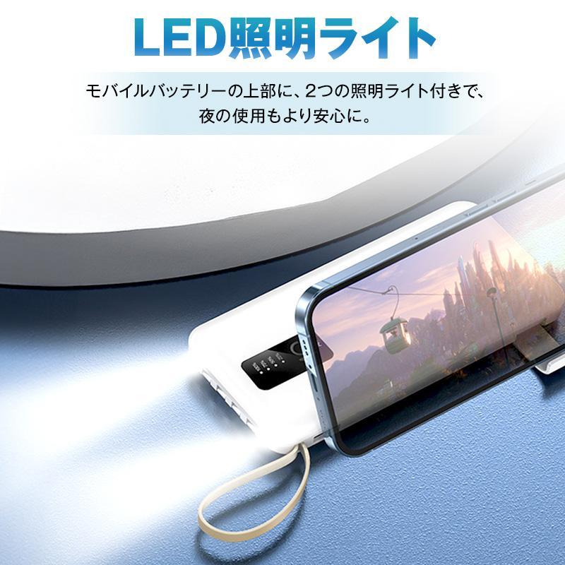 【500円OFFクーポン配布中】 モバイルバッテリー 20000mAh 大容量 4台同時充 電 スタンド付き 軽量 薄型 スマホ 携帯 充電器 PSE 5v/2.1a USB-A+Type-C｜goroku｜13