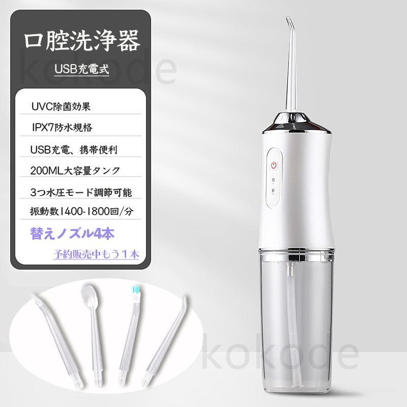 <10%off>口腔洗浄器 usb 充電式 超音波 歯垢除去 電動 ジェットウォッシャー 歯石取り 口腔ケア 携帯型 歯ブラシ 歯垢除去 ウォーター 口内洗浄機｜goroku｜05