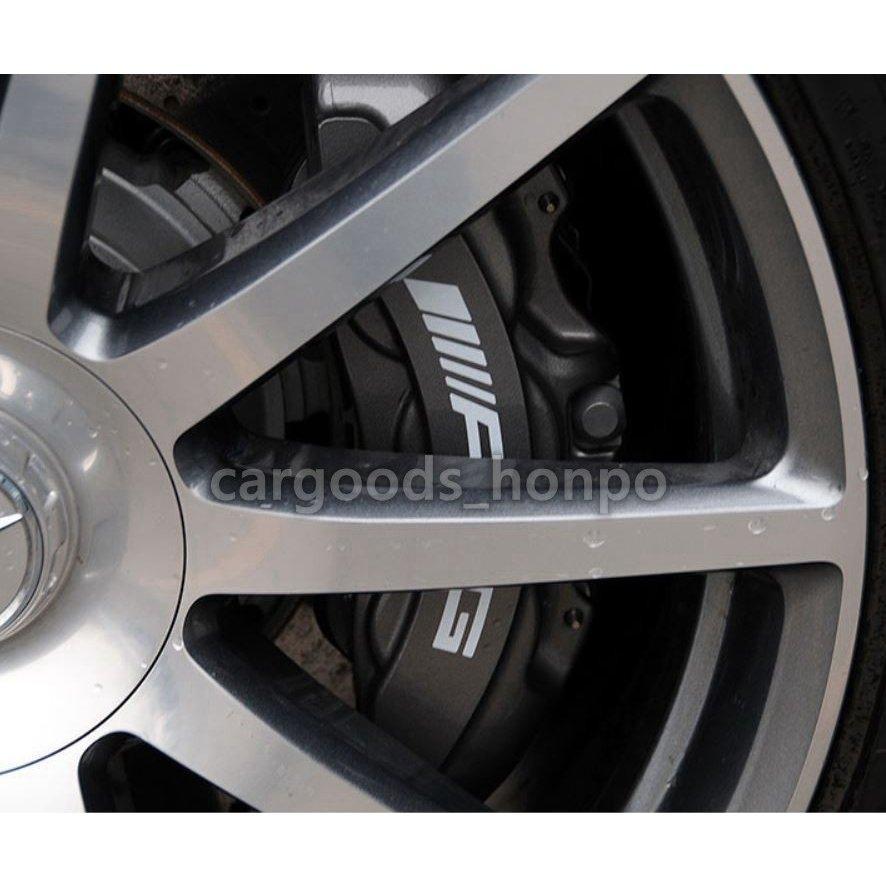 ベンツ AMG ブレーキキャリパー ステッカー 6枚セット シール 耐熱デカール 平行タイプ/湾曲タイプ ブラック/シルバー｜gos365shop｜02