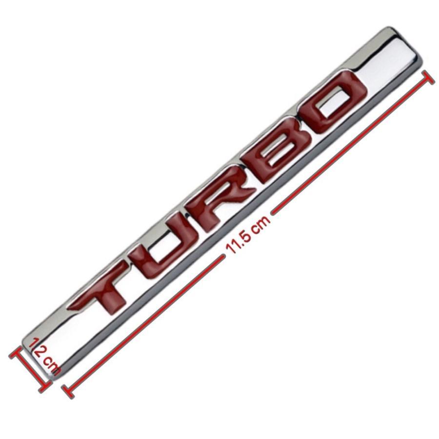 ターボ TURBO 金属製 エンブレム シール ステッカー シルバー｜gos365shop｜03