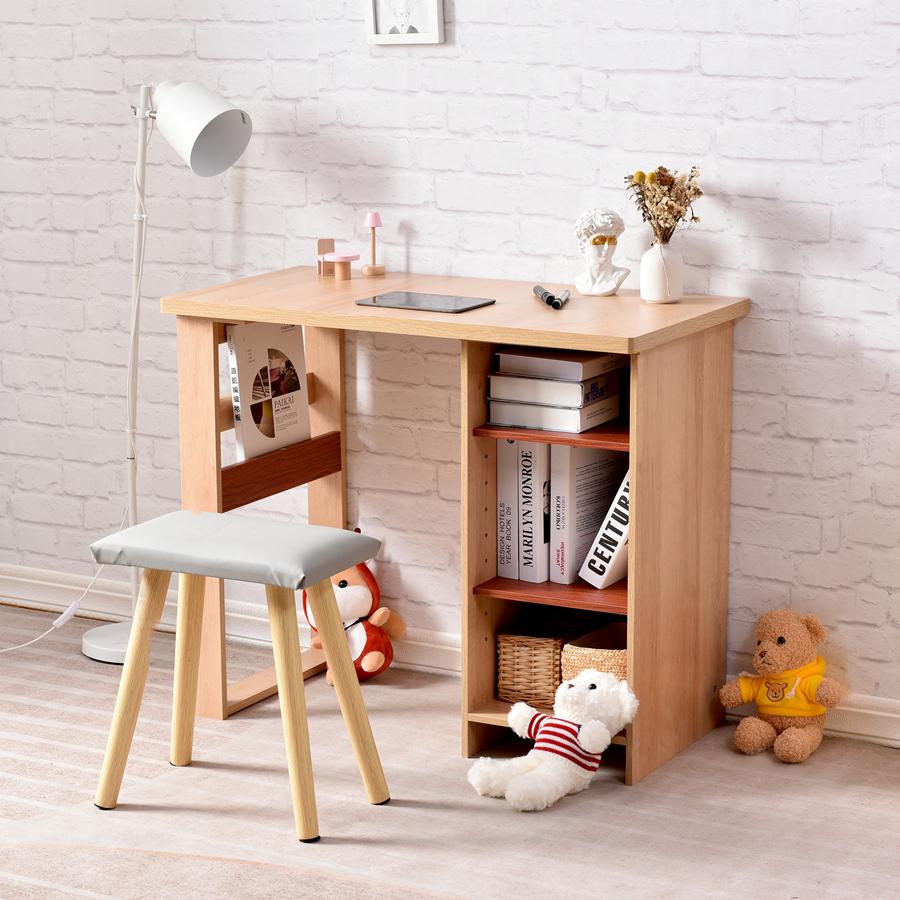 宅送 学習机 学習デスク シンプル コンパクト 可動棚付き 勉強机 白 ナチュラル 机 デスク おしゃれ 多機能 北欧 子ども部屋 子供家具 輝く高品質な Turningheadskennel Com