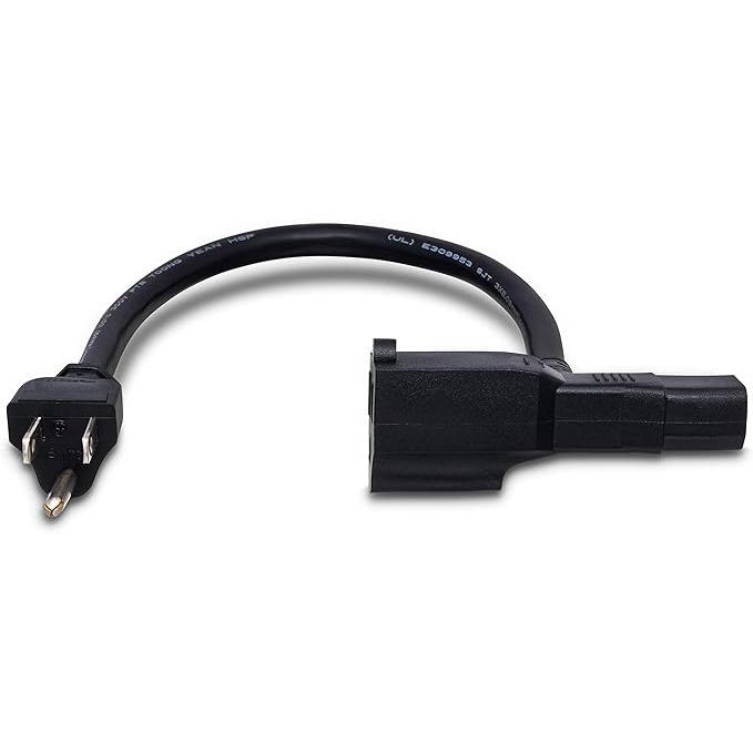 激安日本 Hosa PWD-402 Piggyback IEC C13 to NEMA 5-15P Power Cord， 2 feet by Hosa