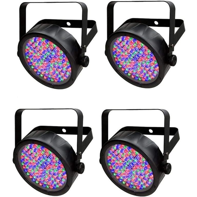 新品特価 (4) Chauvet SlimPar 56 LED DMX Slim Par Can Stage Pro DJ RGB Lighting Effects