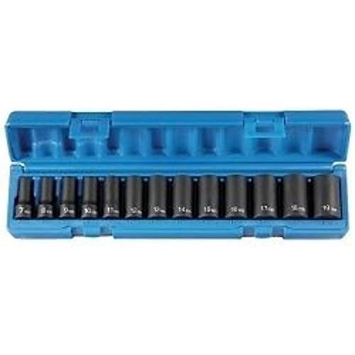 入荷しました Grey Pneumatic Gy1213Msd .38 In. Drive 13 Piece Semi-Deep Metric Set