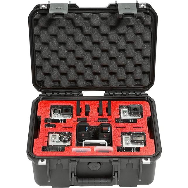 最短出荷 SKB Cases 3i-1309-6GP4 SKB iSeries防水GoProカメラケース、デュアルレイヤー(ブラック)