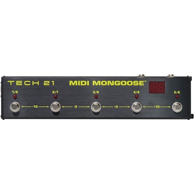 純正買蔵 TECH21 5スイッチ 128patch MIDI フットコントローラー MIDI MONGOOSE