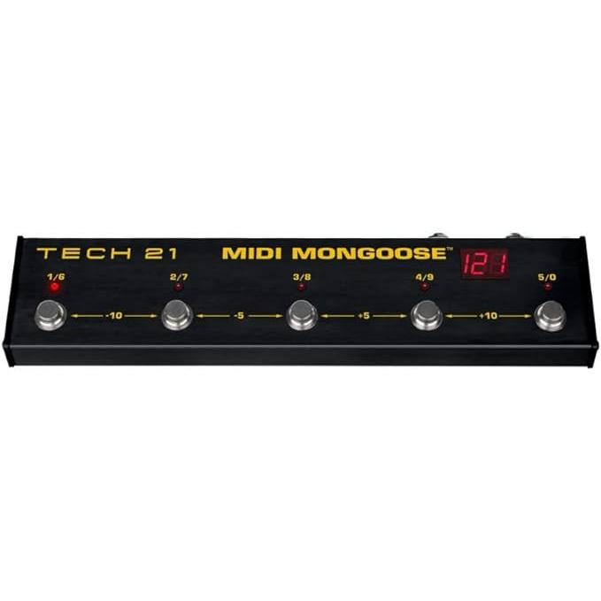 純正買蔵 TECH21 5スイッチ 128patch MIDI フットコントローラー MIDI MONGOOSE