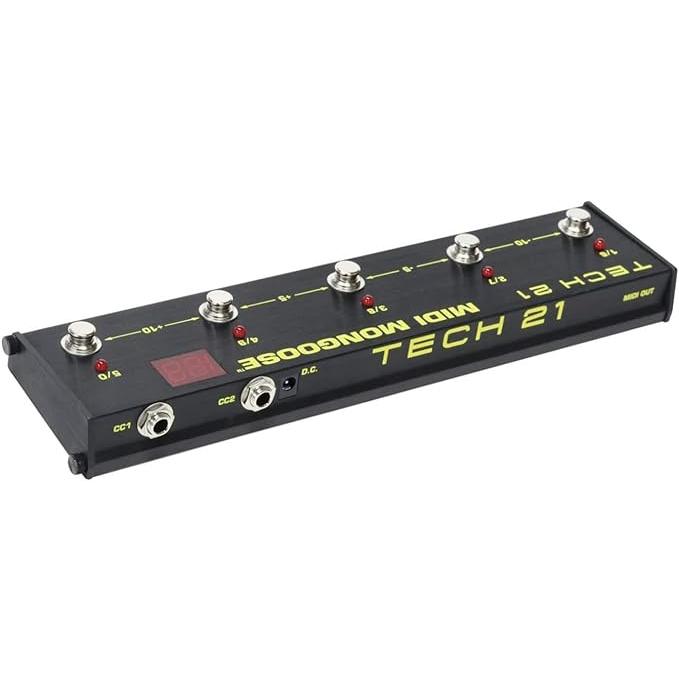 純正買蔵 TECH21 5スイッチ 128patch MIDI フットコントローラー MIDI MONGOOSE