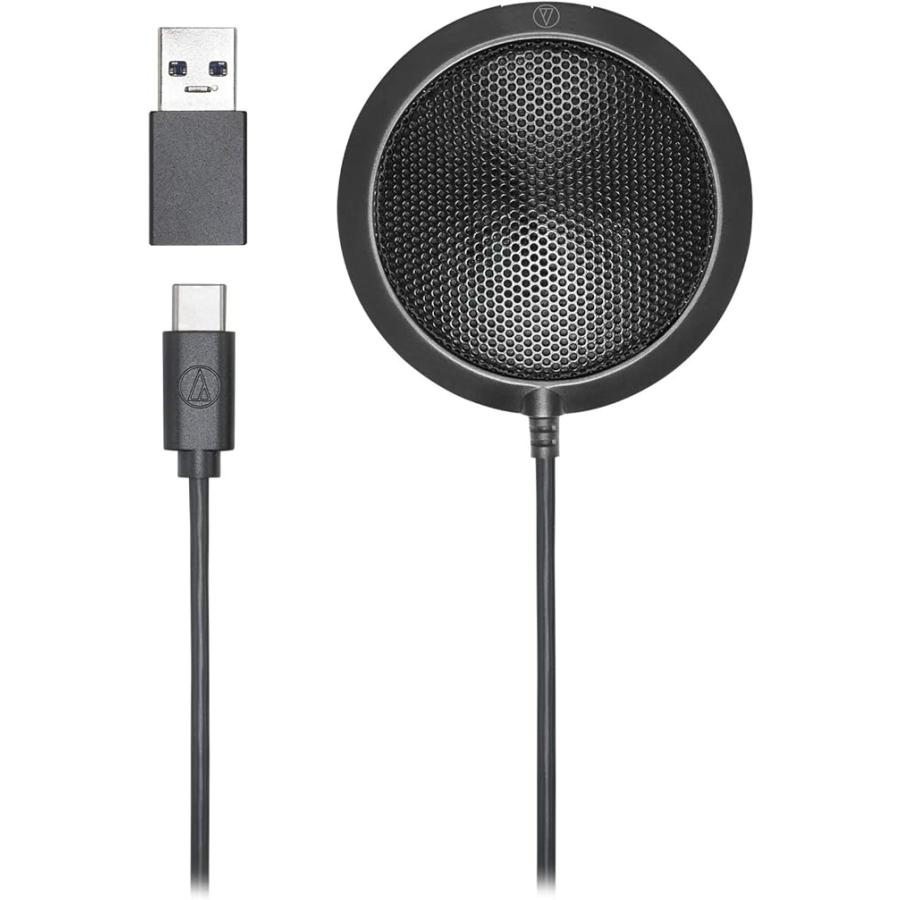 入荷予定商品 Audio Technica ATR4697-USB Omnidirectional Condenser Boundary Microphone includes USB-C to USB-A adapter (Black)