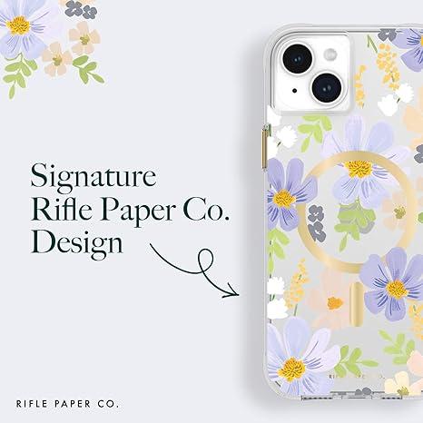 Rifle Paper Co.MagSafe対応 iPhone15Plus ケース〔抗菌 耐衝撃