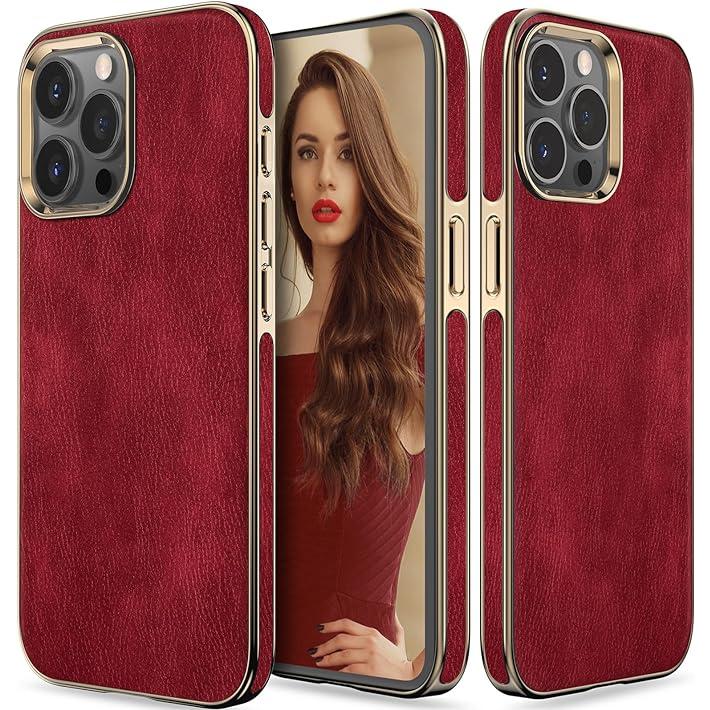 LOHASIC iPhone用レザーケース、高級PUレザープレミアムビジネス