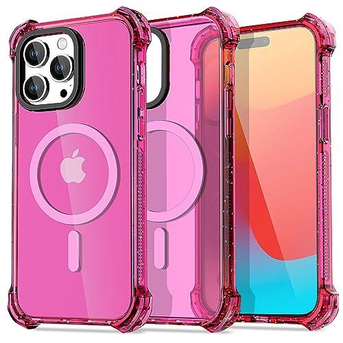 AICase バウンスケース iPhone 15 Pro Max用 ネオンホットピンク